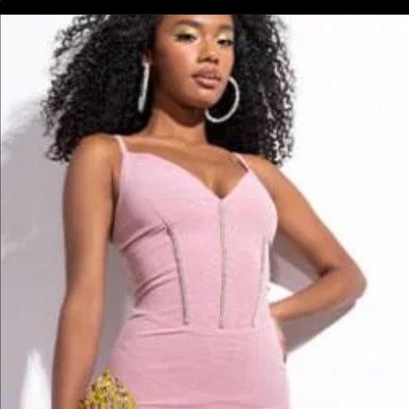 Baby Pink Akira Sexy Dress. - Picture 2 of 5